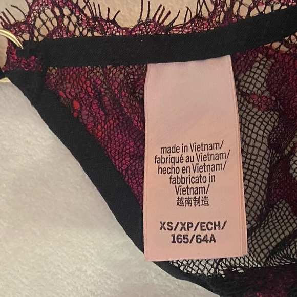 New! Victoria's Secret Wicked Unlined Rose Lace Apron Set XS 1685 - Picture 5 of 9